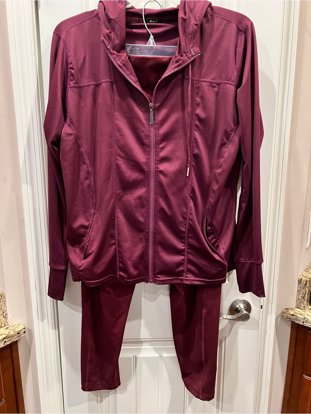 American Eagle Burgundy Maroon The Everything Pocket Legging Hoodie Jacket 2x